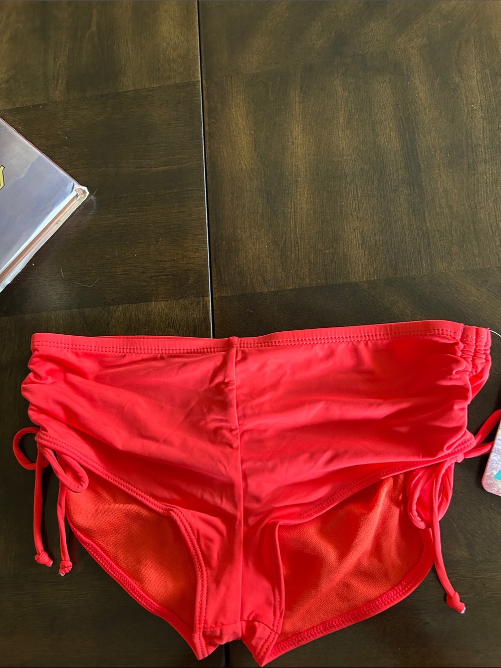 Hobie Red Swim Bottoms with Side Ties